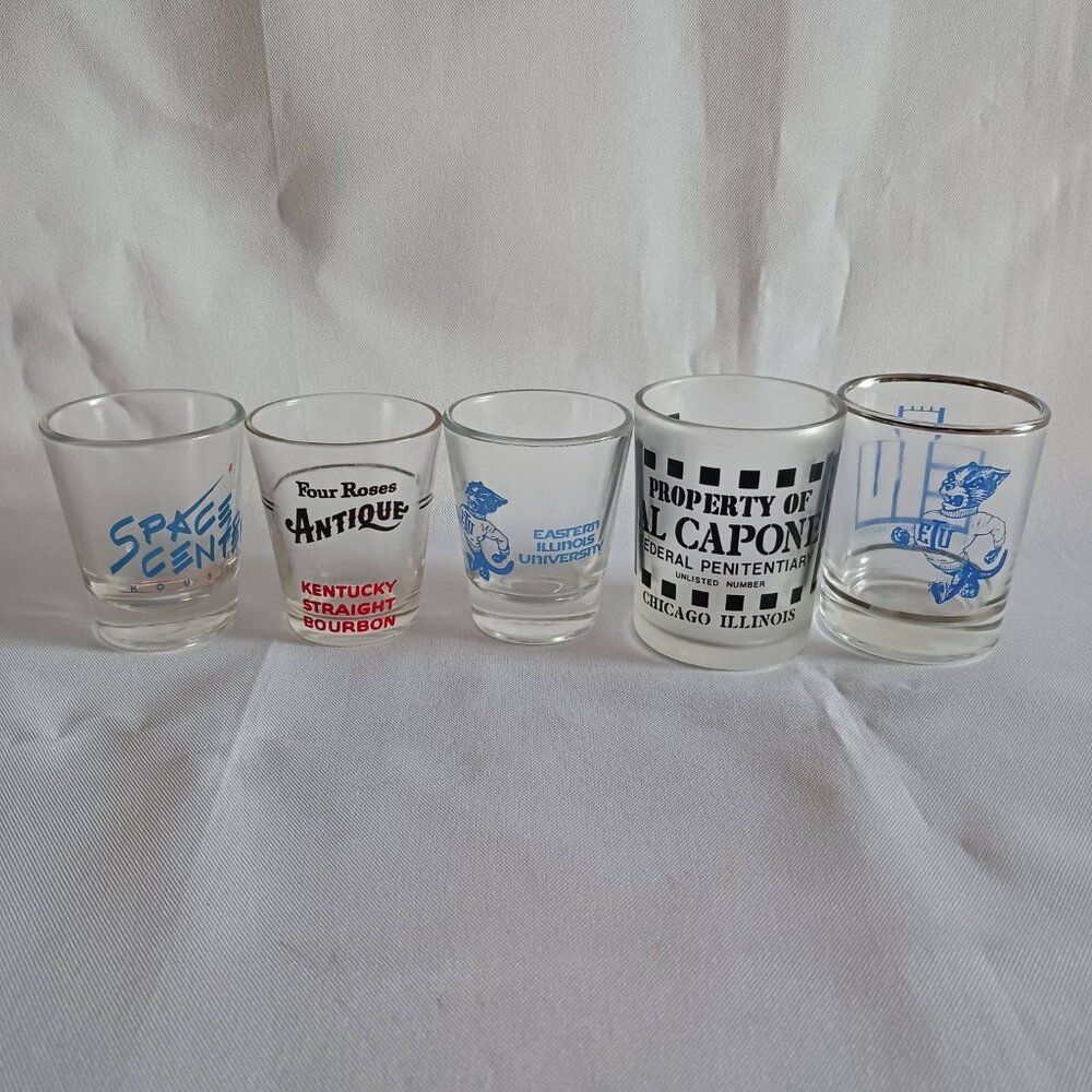 Lot of 5 Various Novelty Shot Glasses